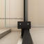 Écran de douche noir mat 32-36 "x H 76" - Verre trempé de 6 mm, alliage d'aluminium, porte d'installation facile avec verre