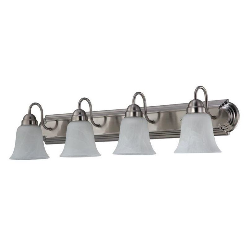 Éclairage pour meuble-lavabo 4 lumières argent / gris