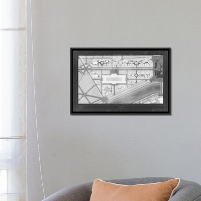 «French Garden Blueprint IV», impression sur toile