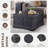 Farmhouse Lift Top Coffee Table, 36" Wood Square Living Room Table With Hidden Storage-1088677497