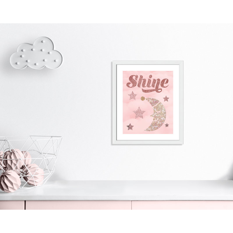 Glitter Plants & Flowers, 24.5" H x 20.5" W x 0.63" D, White Framed