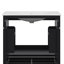 Meuble-lavabo de 30 po avec lavabo simple, armoire de rangement pour salle de bain avec 2 portes, tablette de porte et tiroir, fermeture en douceur-55923134