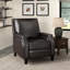 Fauteuil inclinable brun foncé Broadmeade, bois massif, rembourrage en mousse, fauteuil inclinable transitionnel à finition pieds, rembourrage partout-125223508