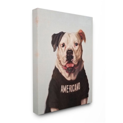 «American Bulldog in Americano» par Lucia Heffernan