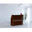 Bureau de réception rectangulaire en stratifié Previlus-385660824