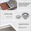 Undermount Double Bowl Kitchen Sink with 16 Gauge Stainless Steel, Deep Basins, and Modern Farmhouse Design for Efficiency and Style