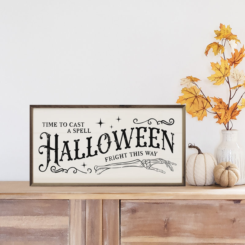 Halloween Fright This Way - noir, Noir / blanc, L 24 po x H 12 po