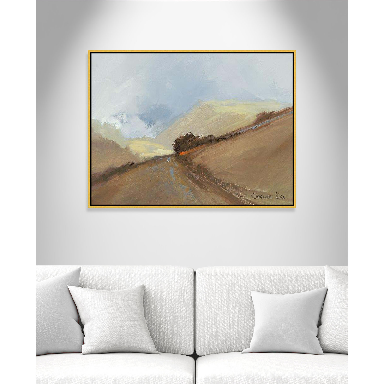 Heaven And Earth II by Spencer Lee, 31.5'' H x 41.5'' W x 2'' D, Gold Framed