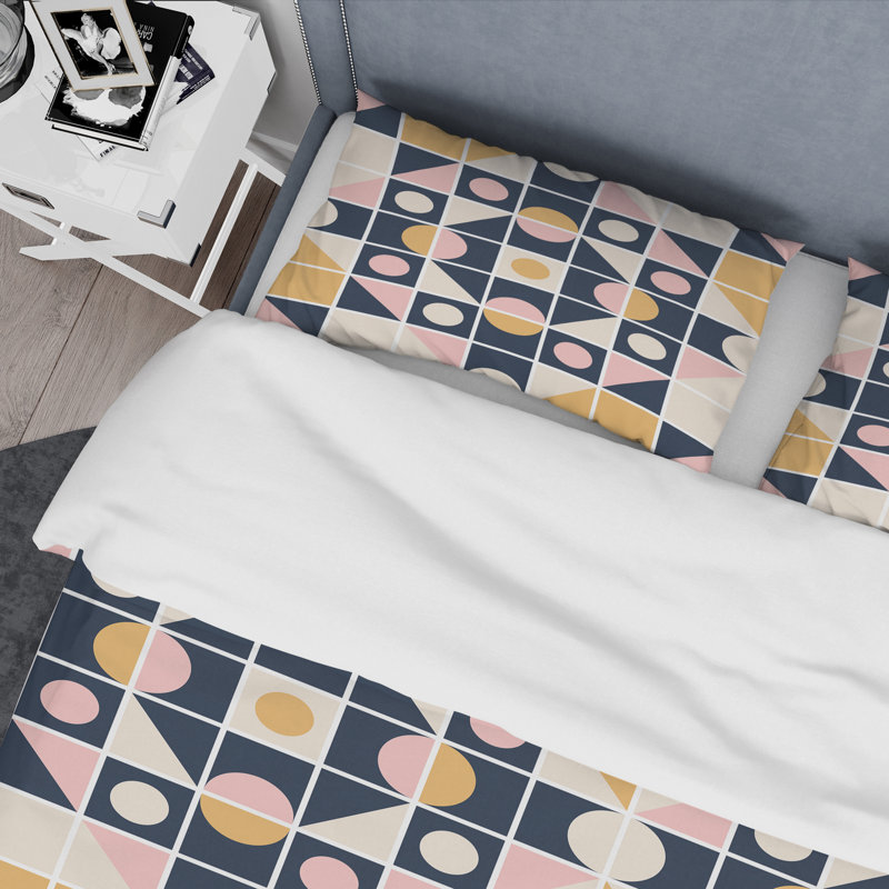 Ensemble de housse de couette al Retro I Mid-Century, Housse de couette très grand et 2 taies