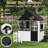 Wooden Playhouse For Kids Outdoor, Cottage Play House With Door, Windows, Fence, Bench, Service Station, Blackboard, Toys, For Kids 3-8 Years, White-125374889