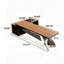 Bureau de direction et table basse 102,36 po en bois de sapin de Douglas-1095743771