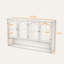 Armoire de rangement murale à quatre portes en verre avec installation facile et peu encombrante-1186326001