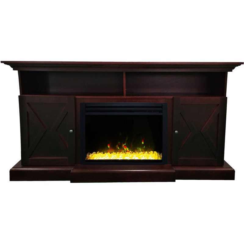 Summit Cambridge 13.8 " W Electric TV Stand with BTU 5115, Mahogany