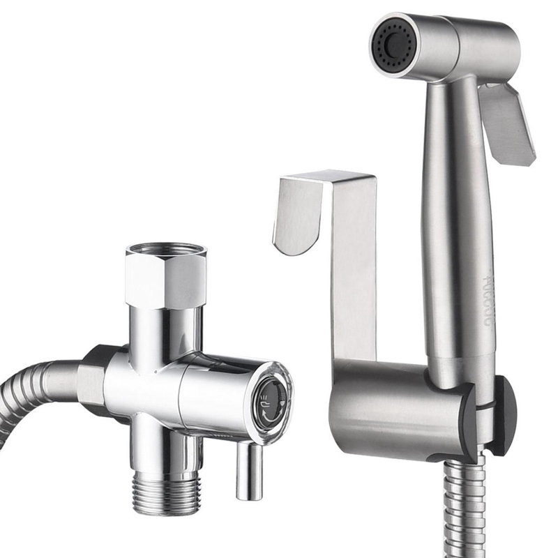 Robinet de bidet horizontal à large entraxe, Argent