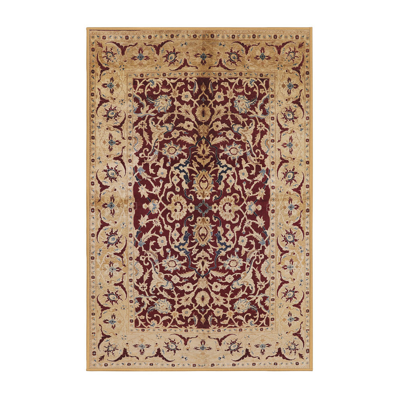 Tapis oriental rouge / beige Lebranche, Rectangle 8 pi x 10 pi