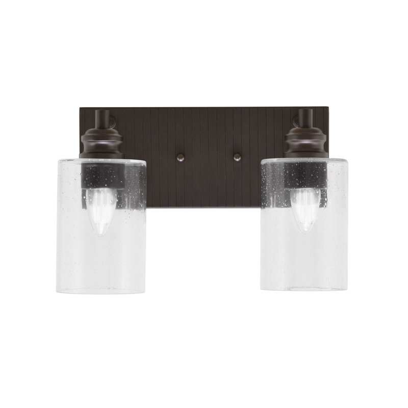 Éclairage pour meuble-lavabo à 2 lumières Jarke, Transparent