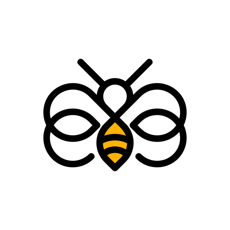 " Bee Logo Design ", 12" H x 12" W  