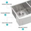 Évier de cuisine à double cuve à tablier frontal en acier inoxydable 33 po x 20 po x 9 po à tablier frontal de calibre 16 avec deux cuves profondes de 9 po