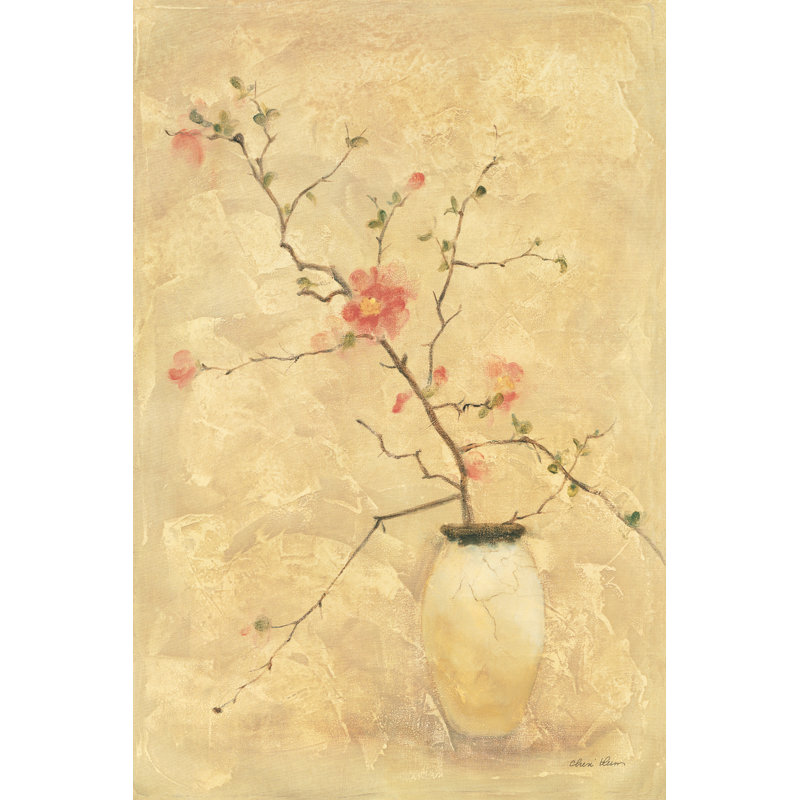 «Flowering Quince» par Cheri Blum, H 18 po x l 12 po x P 1,25 po, Non, Toile tendue