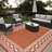 Large Waterproof Outdoor Rug Reversible Polypropylene Patio Carpet, Easy Clean, All-Weather, UV Protected, Non-Slip, Modern Boho Mat-142009347-142009406