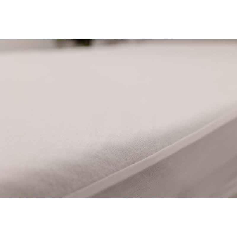 Rudnick Hypoallergenic King Cotton Terry Loop Fitted Mattress Protector with Deep Pocket Fit, King