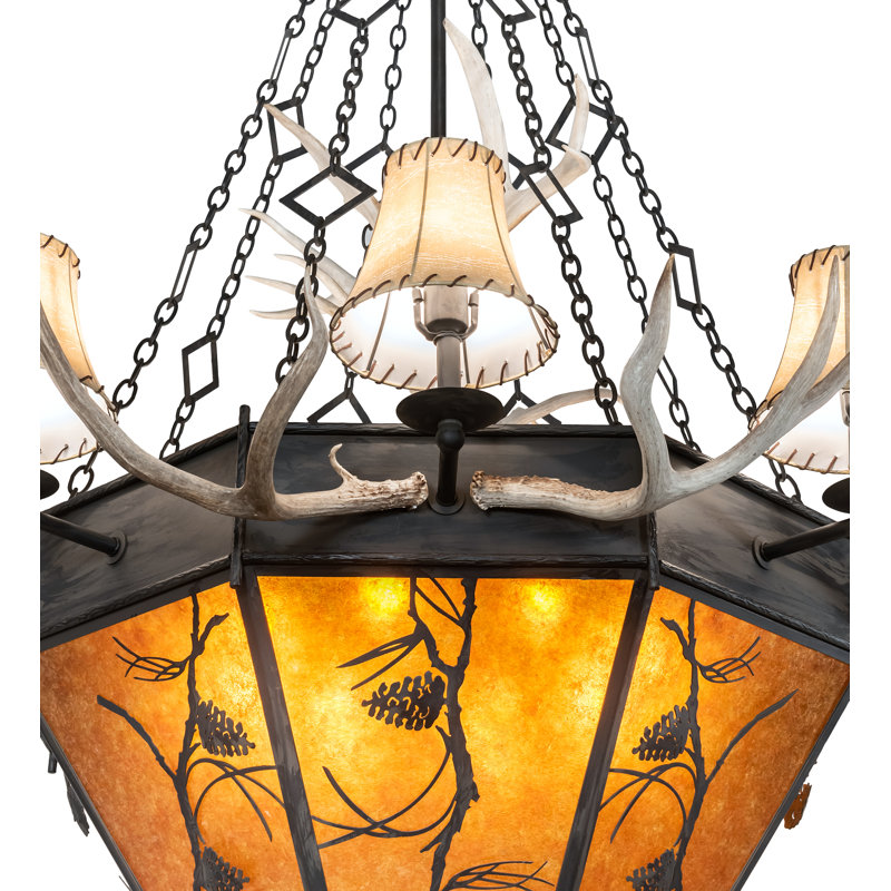 Whispering Pines Antler 16 - Light Chandelier