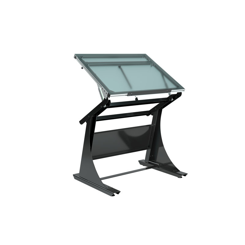Adjustable Solid Wood Base Drafting Table