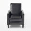 Chaise noire en similicuir pour une élégante décoration intérieure