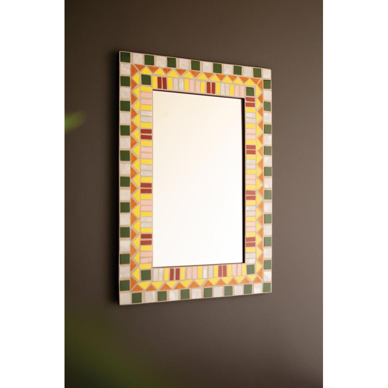 RECTANGLE MOSAIC TILE FRAMED MIRROR