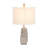 Indeigh Table Lamp Resin Polyresin Geometric Stacked Block Design 22" Gray Non-Woven Fabric Shade Bedroom Living Room Office