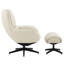 Fauteuil inclinable et repose-pieds en cuir Gorete-2031667401