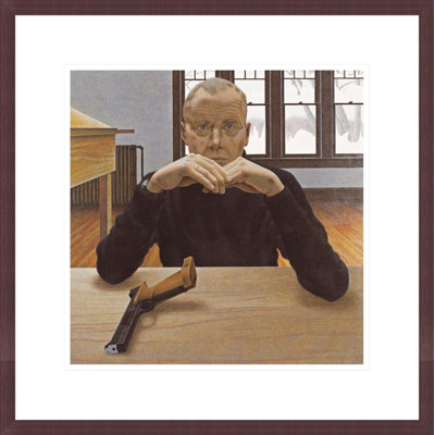 Target Pistol and Man by Alex Colville -Framed Giclee Print