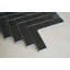 Carreau de mosaïque en marbre à chevrons et chevrons 1 po x 4 po Nero Marquina