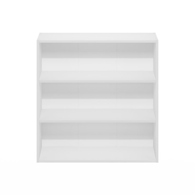 Bibliothèque Pasir, Blanc, (3 tablettes) H 31,5 po x l 31,34 po x P 9,29 po