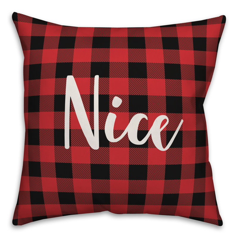Plaid Reversible Throw Pillow, Pillow Cover