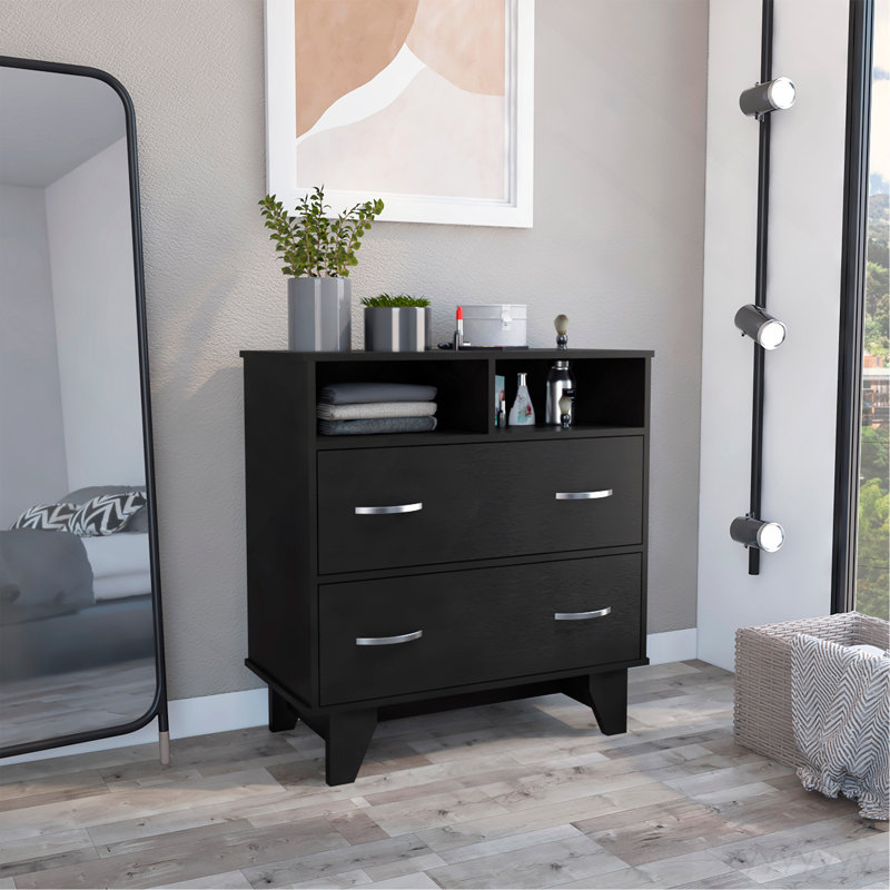 Double Drawer Dresser Arabi, Bedroom, Black, Black