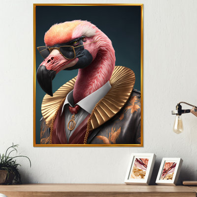 «Flamingo Gangster in NYC I», impression sur toile