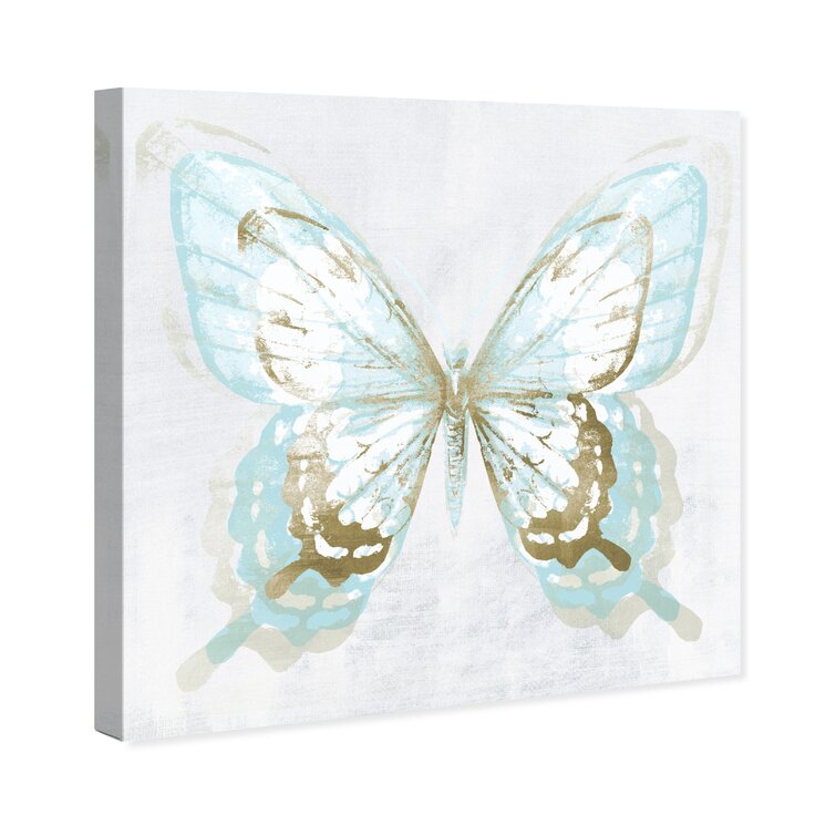 Navy Gold Butterflies Canvas – ClockCanvas