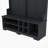 Modern Hallway Hall Tree with Metal Hooks and Storage Space, Multi-Functional Entryway Coat Rack with Shoe Cubbies, Black-1095024341