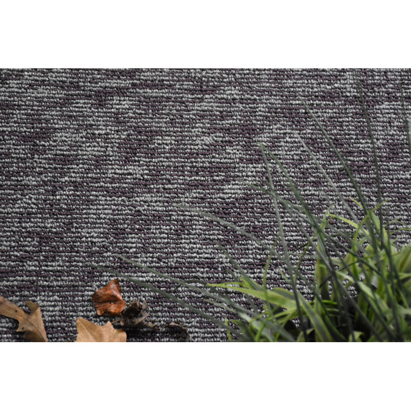 Ensemble de tapis géométriques en nylon tufté à la machine pour intérieur/extérieur, Purple, Octogone 2 pi