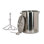 Très grand lit King Kooker Poêle à dinde en acier inoxydable avec couvercle, support de levage, crochet de levage et thermomètre de 12 po
