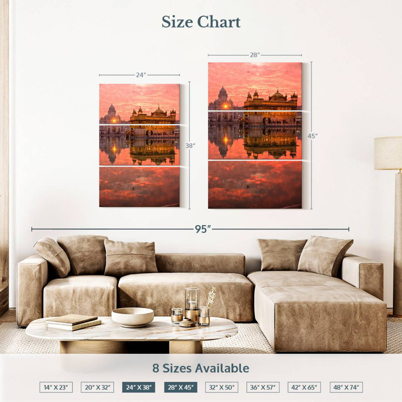 Harmandir Sahib Reflection, 38" H x 24" W