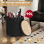 Ensemble de 2 repose-pieds ronds en velours avec repose-pieds Boho