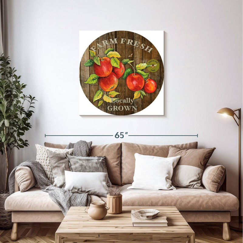 Plaque murale Khylige Farm Fresh Apples I, H 36 po x l 36 po