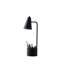 Lampe de bureau 19,5 po en métal noir avec organisateur
