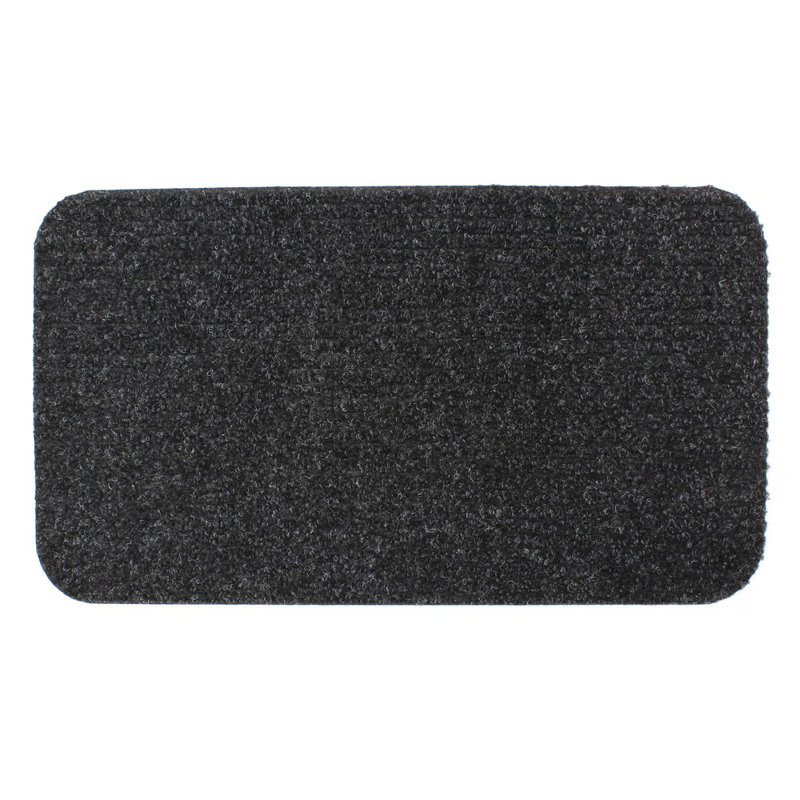 Delta Door Mat 50 X 80 Cm Non-Slip Indoor Doormat, Charcoal/Grey, 0.5cm H x 50cm W x 80cm L