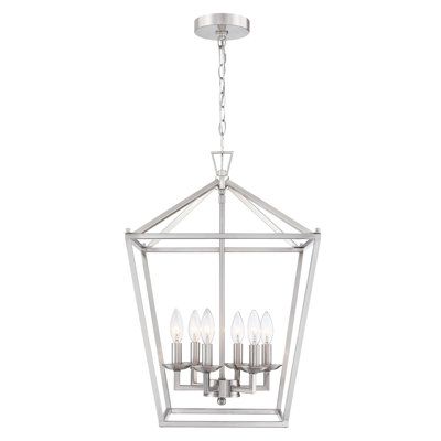 Gurjit 6 - Light Dimmable Lantern Geometric Chandelier