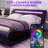 LED Platform Bed Frame With Adjustable Headboard with Wooden Slats, no Box Spring Needed-1195044273-1195044272