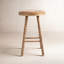Tabouret de comptoir en cuir véritable Bramhall