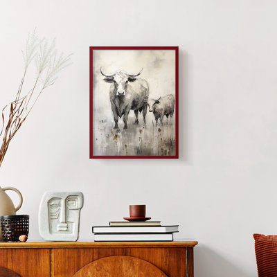 ANIMALS Series CCXCV III - Reproduction encadrée de qualité supérieure - Prêt à être accroché - Aucun clou requis